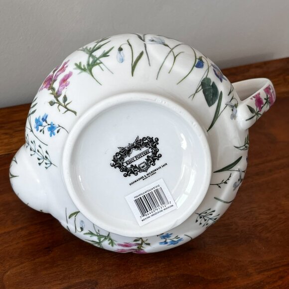 Kent Pottery Porcelain Teapot Floral Dragonflies Poppies Cottagecore SMALL FLAW - Picture 14 of 17